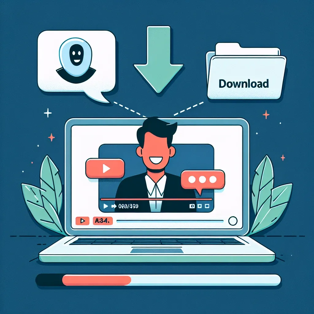 "Step-by-step guide on downloading captions from YouTube videos, featuring a screenshot of the YouTube interface highlighting the captions option."